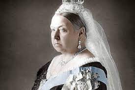 Colorized photograph of a middle aged Queen Victoria